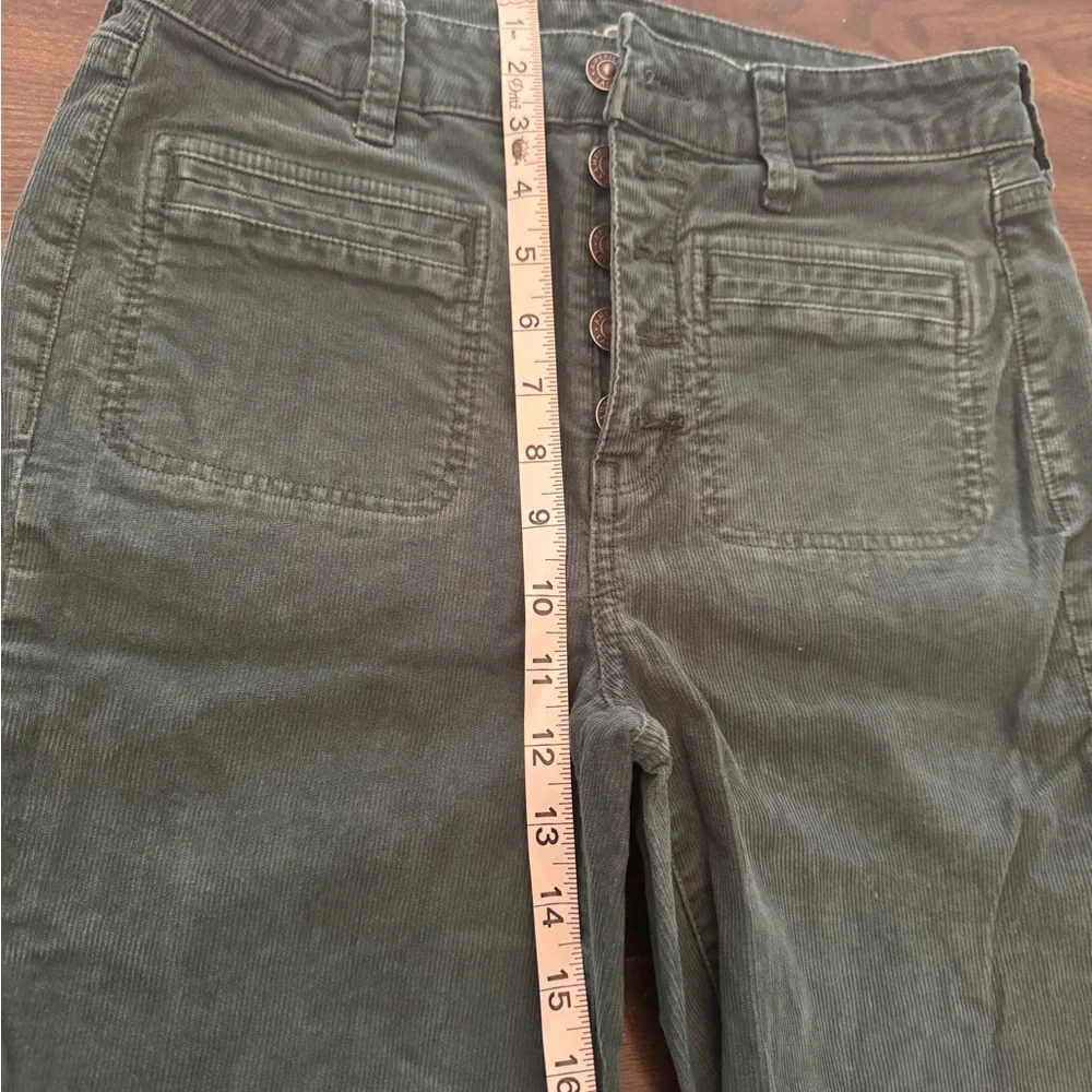 American Eagle Outfitters Olive Flare Pants - Picture 3 of 9